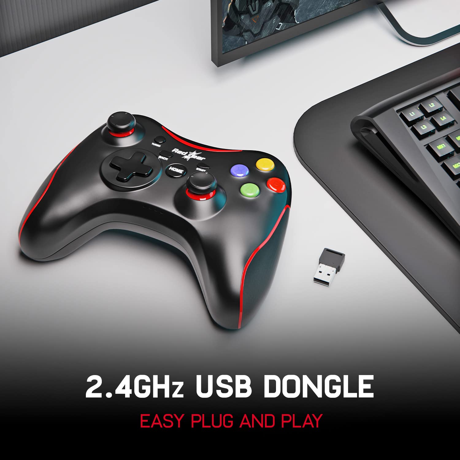 Redgear Pro Wireless Gamepad (2.4GHz, Vibration, Illuminated) Vortex