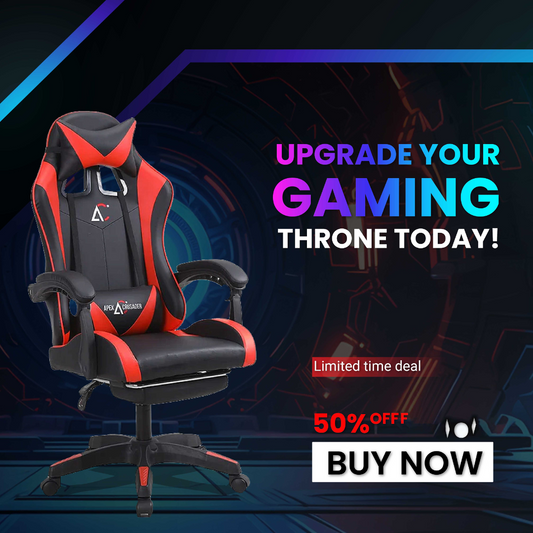Savya Home Snipe Adjustable Gaming Chair (Red) Vortex