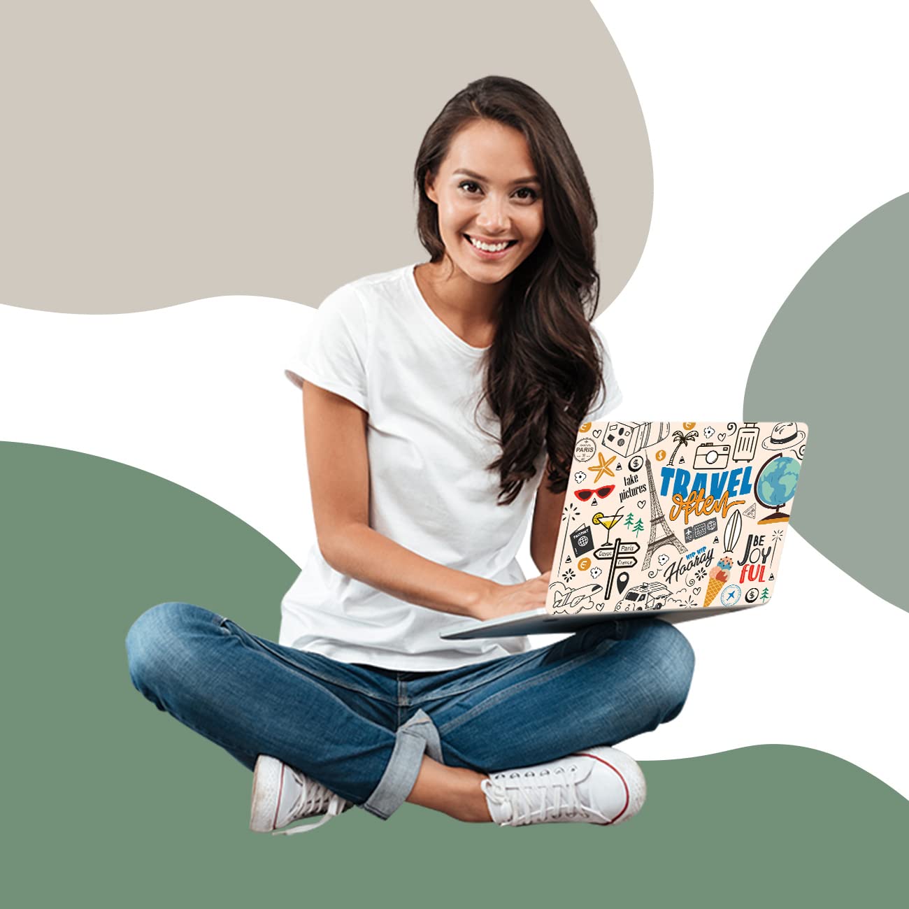 Walllane Laptop Skin Bubble-Free Vinyl Laptop Sticker for HP Dell Lenovo LG Acer Asus Apple laptops Upto 16 inches laptops - Gaming Theme Laptop Stickers for Game Lovers cate -19 Vortex