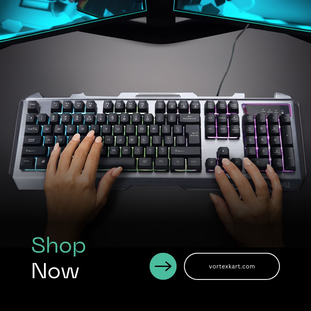 ZEBRONICS Transformer-k USB Gaming Keyboard with Multicolor LED Effect,Durable Al Body,Gold Plated USB,Braided Cable Vortex